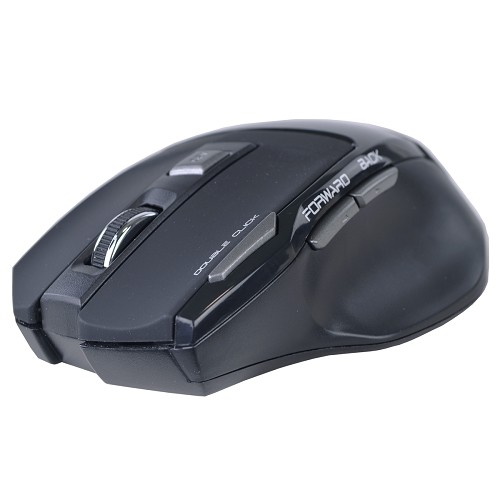 2.4GHz Wireless 6-Button Optical Scroll Mouse w/2000 max dpi & USB Receiver (Black)
