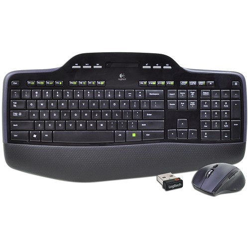 Logitech MK710 Desktop Wireless Multimedia Keyboard & Laser Mouse Kit w/USB Unifying Nano Receiver (Black) - B