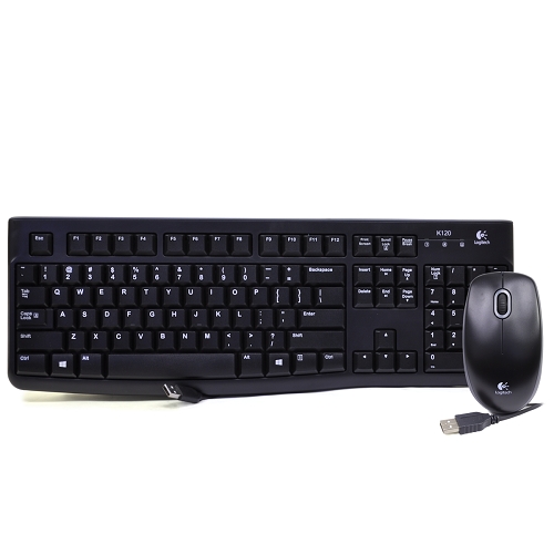 Logitech MK120 Desktop USB Keyboard & Optical Mouse Kit (Black)