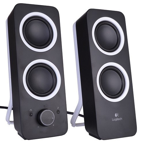 Logitech Z200 2-Piece 2 Channel Multimedia Speaker System w/Headphone & Auxiliary Jacks (Black) - B