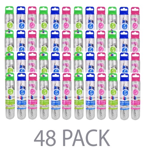 (48-Pack) 6' Rock Candy USB to 30-Pin Dock Connector Charge & Sync Cable for iPad