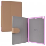 (18-Pack) Incipio Lexington Sophisticated Stylish Kickstand Protective Vegan Leather Cover for iPad Air (Tan/Pink)