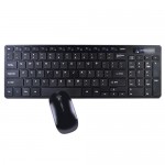2.4GHz 95-Key Wireless Ultra Low Profile Spill Resistant Multimedia Keyboard & Optical Mouse Kit (Black)