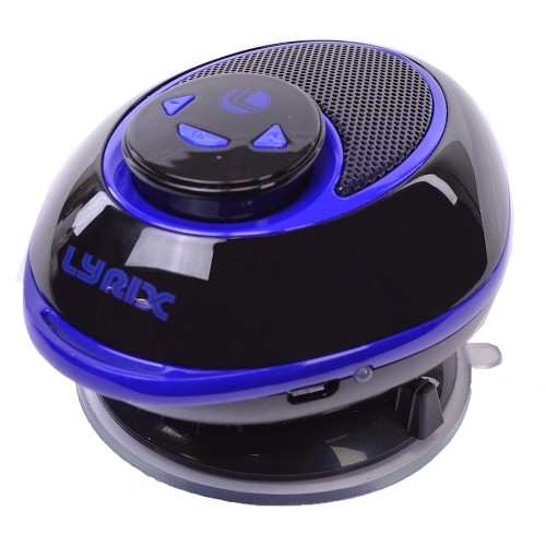 Lyrix Duo 2-in-1 Bluetooth Speaker w/Removable Receiver & Suction Cup Mount (Blue/Black)
