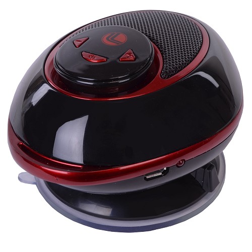 Lyrix Duo 2-in-1 Bluetooth Speaker w/Removable Receiver & Suction Cup Mount (Red/Black)