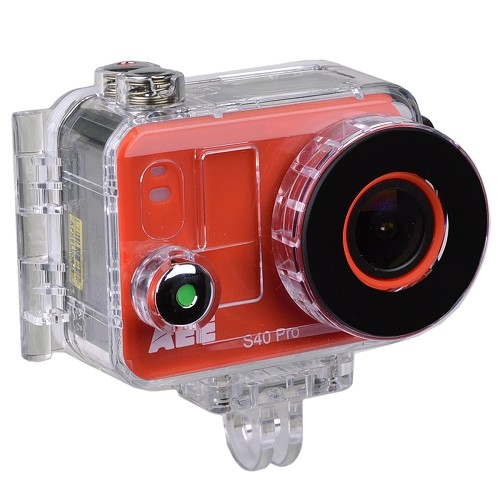 AEE S40 Pro 1080p Action Camera Kit w/16MP Photo Capture & Waterproof Housing (Red/Black)