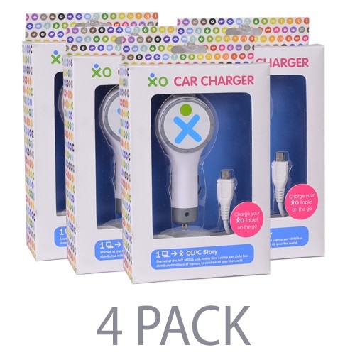(4-Pack) Vivitar XO-CC-12 Universal USB (2.1 Amp) Car Charger w/Micro USB Cable