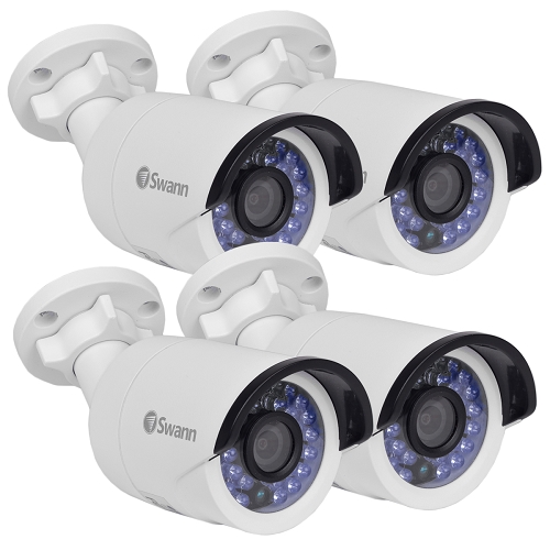 (4-Pack) Swann CONHD-A1080X4 1080p Indoor/Outdoor Bullet IP Security Network Cameras w/30IR LEDs & 115' Night Vision