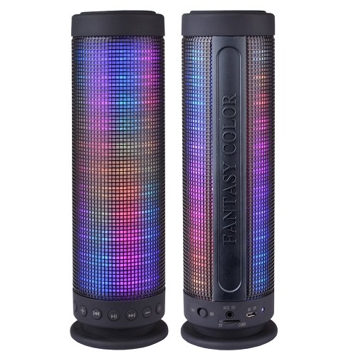 Color Dancing Portable Bluetooth Speaker (9.25" Tall) w/LED Visual Equalizer