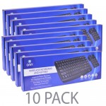 (10-Pack) Onn LS6600R 2.4GHz 87-Key Wireless Keyboard & 18-Key Keypad w/Nano USB Receiver (Black)