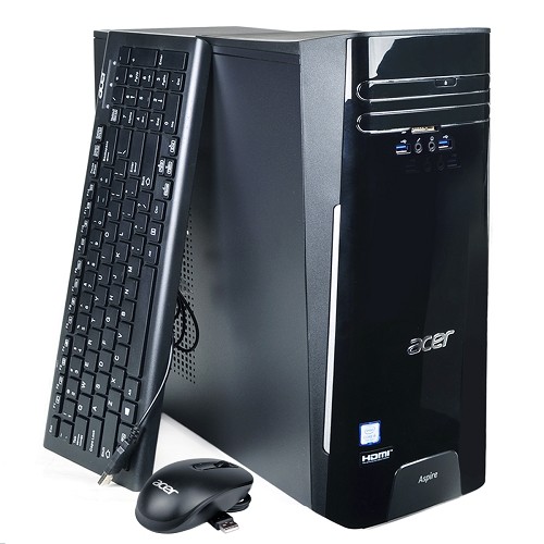Acer Aspire TC-780-ACKi3 Core i3-7100 Dual-Core 3.9GHz 8GB 1TB DVD±RW W10H Desktop PC w/HDMI