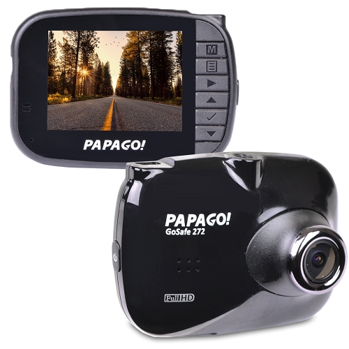 PAPAGO! GoSafe 272 Ultra Slim 1080p Dash Cam w/2.4" LCD Screen & Mini HDMI (Records to microSD Card)