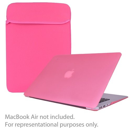 SlickBlue 4-in-1 Accessory Kit for 13" MacBook Air w/Sleeve/Hard Case Cover/Keyboard Cover/Screen Protector (Pink)