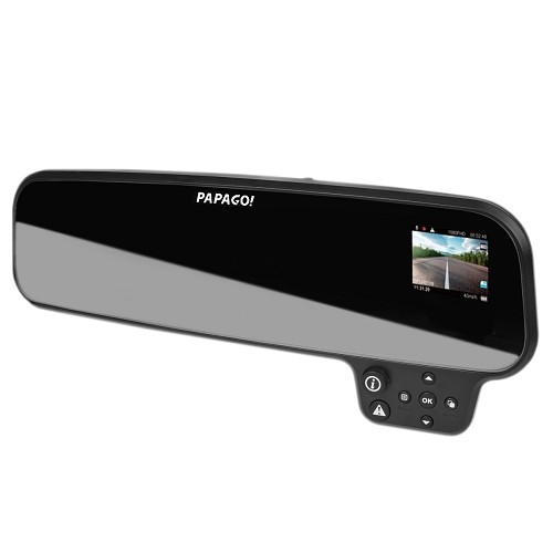 PAPAGO! GoSafe GS260 1080p Rearview Mirror & Dash Cam w/2.7" LCD Screen