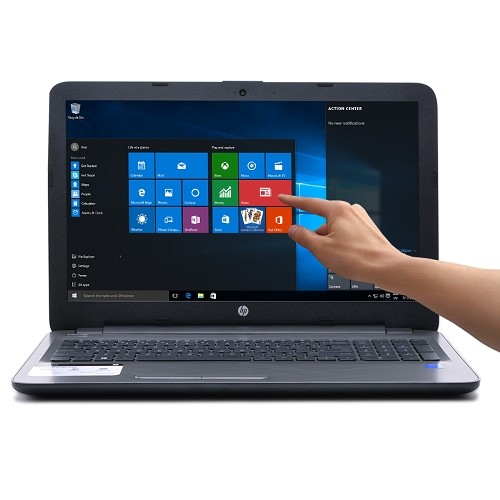 HP 15-af152nr Touchscreen Fusion Quad-Core A8-7410 2.2GHz 8GB 1TB DVD±RW 15.6" Notebook W10H w/Cam & BT (Silver) - B