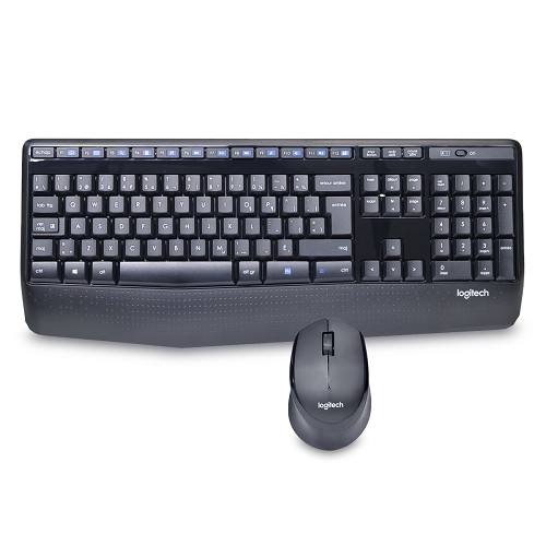 Logitech MK345 Wireless French Canadian Keyboard & Optical Mouse Combo w/USB Nano Receiver (Black)