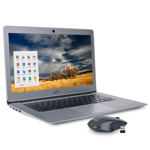 Acer CB3-431-C3WS Celeron N3160 Quad-Core 1.6GHz 4GB 32GB 14" IPS FHD Chromebook Chrome OS w/Webcam (Silver) - B