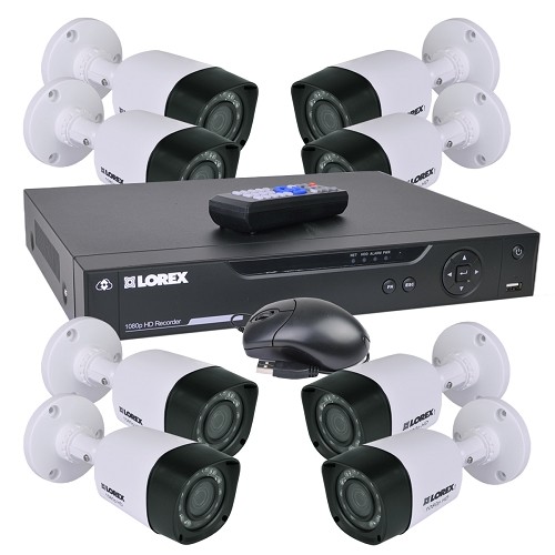 Lorex LHV828 1080p 8-Channel DVR Surveillance Kit w/2TB Hard Drive & 8 IP66 1080p Bullet Cameras