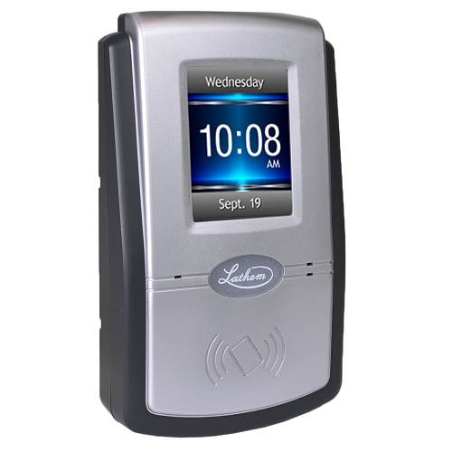 Lathem PC600 3.2" Touchscreen Time Clock System Kit w/15 Employee Proximity Badges & PayClock Software