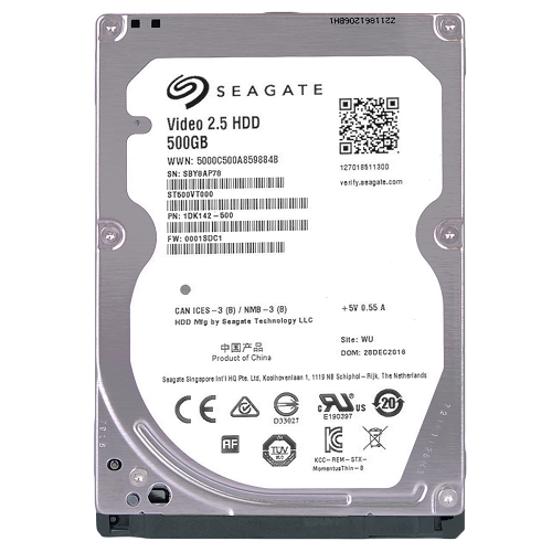 Seagate ST500VT000 500GB SATA/300 5400RPM 16MB 2.5" DVR Video Storage Hard Drive