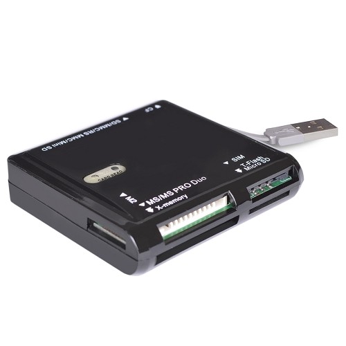 Tech Universe TU1356 All-in-One USB 2.0 Universal Card Reader (Black)