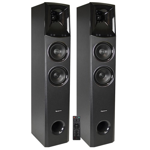 Nakamichi TWSPKR 2-Piece 2.2-Channel 500W Bluetooth Tower Speakers Home Theater System w/HDMI