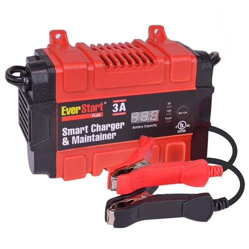 EverStart 6811A 3A 6V/12V Smart Battery Charger & Maintainer w/Digital Display