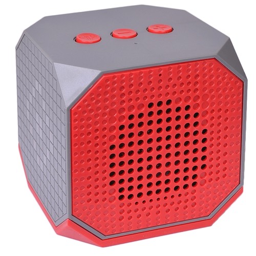 Blackweb Soundplay BWA16AA001 Bluetooth Wireless Speaker w/3.5mm Auxiliary Jack (Red/Gray) - B