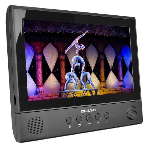 Digiland DL1001 2-in-1 Android Tablet + DVD Player - Core 1.3GHz 1GB 16GB 10.1" Touchscreen Tablet Android 7.0 (Black)