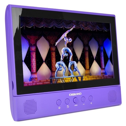 Digiland DL1001 2-in-1 Android Tablet + DVD Player - Core 1.3GHz 1GB 16GB 10.1" Touchscreen Tablet Android 7.0 (Purple)