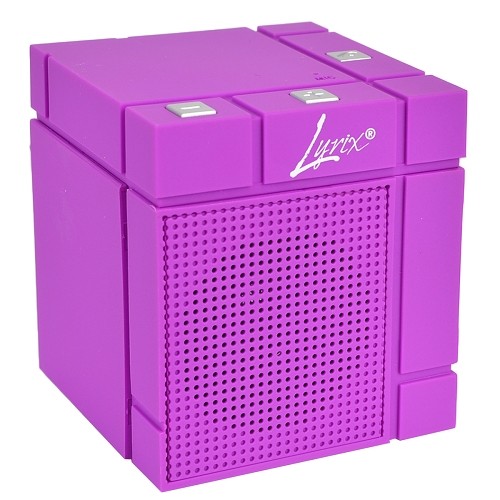Lyrix MIXX Portable Bluetooth Wireless Speaker w/Built-in Mic & 3.5mm Aux Jack (Purple)