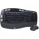 Logitech Wave MK550 Desktop Wireless Multimedia Keyboard & Laser Mouse Kit (Black/Silver) - B