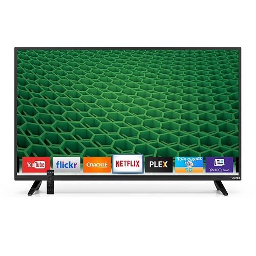 40" Vizio D-Series D40-D1 1080p 60Hz Widescreen LCD LED Smart TV - 16:9 2000000:1 2 HDMI NTSC/QAM Tuners (Black) - B