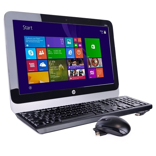 HP 18-5010 18.5" Fusion Dual-Core E1-2500 1.4GHz All-in-One PC - 4GB 500GB/DVD±RW/W8.1/Webcam - B