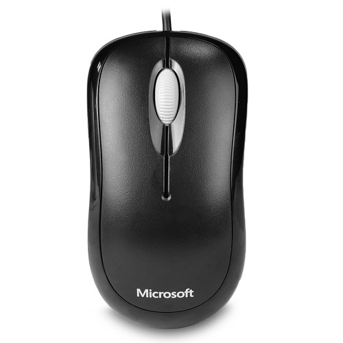 Microsoft P58-00061 Basic 3-Button USB Wired Optical Scroll Mouse (Black)