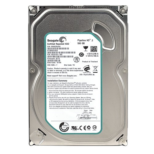 Seagate Pipeline HD.2 500GB SATA/300 5900RPM 8MB Hard Drive - Supports Minimum of 10 Simultaneous Streams of HD Content!