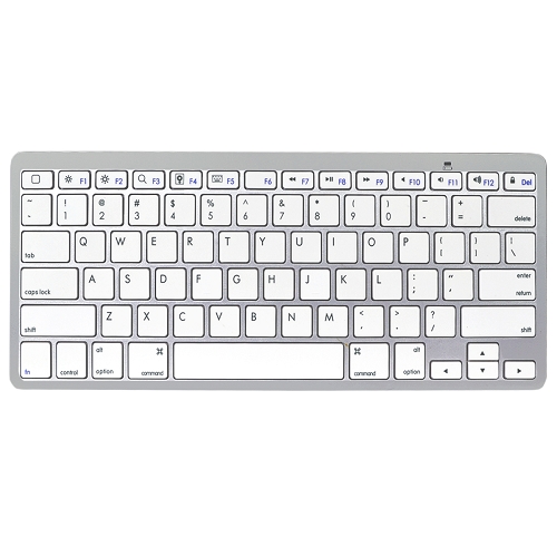 Tech Universe TU5120 Blutooth Wireless Keyboard (Silver/White) - Retail Hanging Package