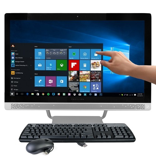 HP Pavilion 24-b010 23.8" 1080p Touchscreen Fusion Dual-Core A9-9410 2.9GHz All-in-One PC - 8GB 1TB DVD±RW/W10H/Cam
