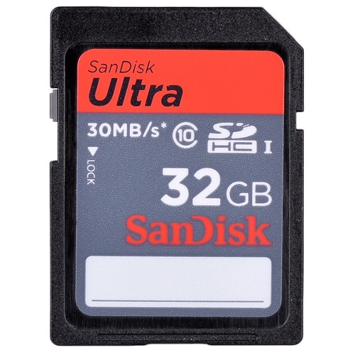 SanDisk Ultra 32GB Class 10 UHS-I SDHC Memory Card - Retail Hanging Package